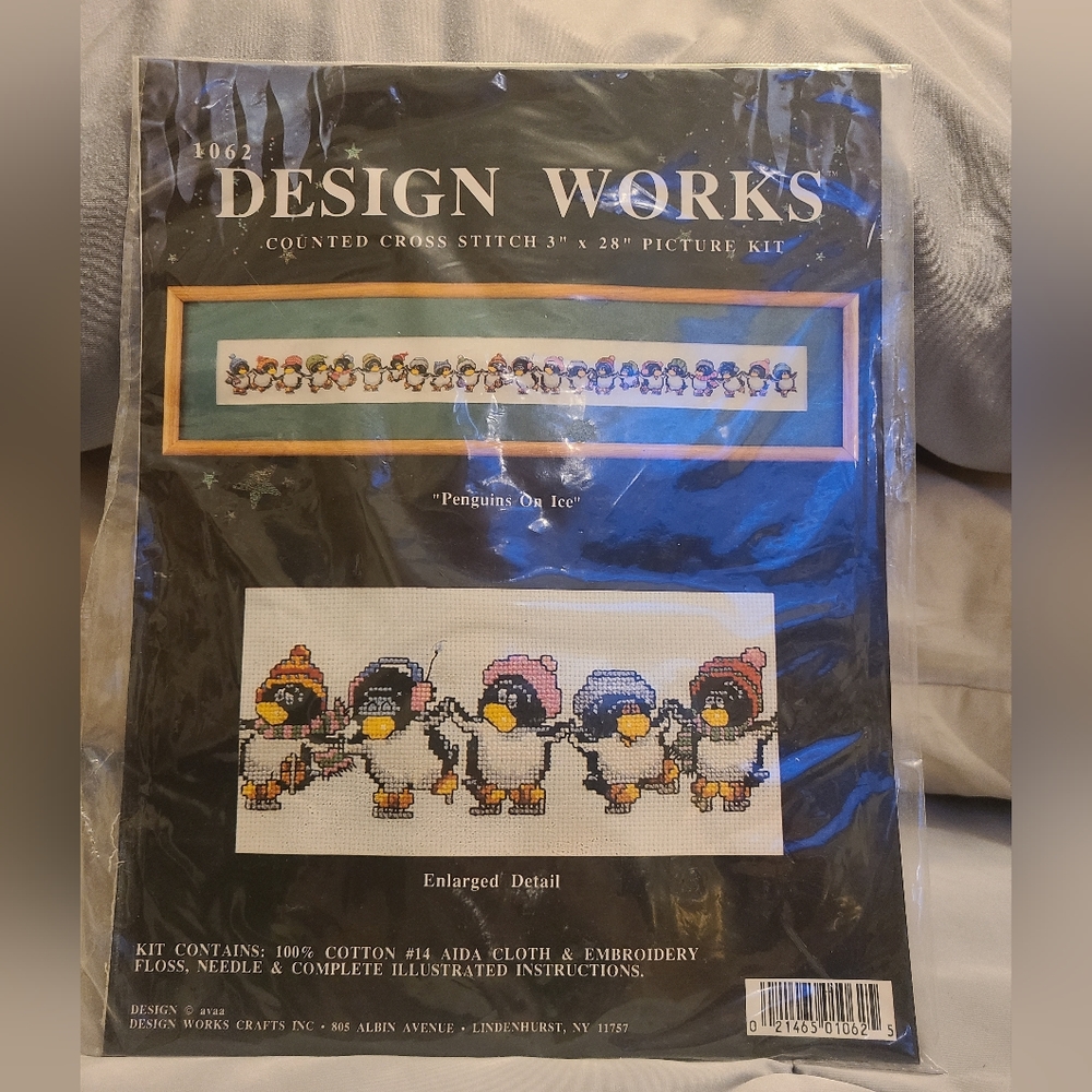 "Penguins on Ice" cross stitch pattern